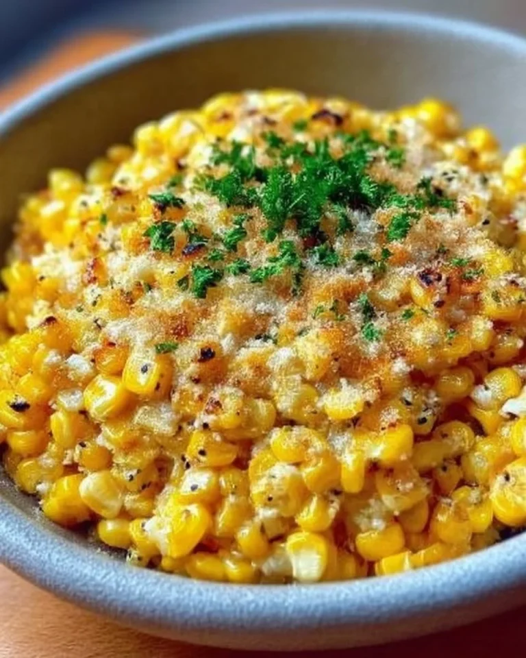 Delicious Garlic Parmesan Corn dish served in a bowl