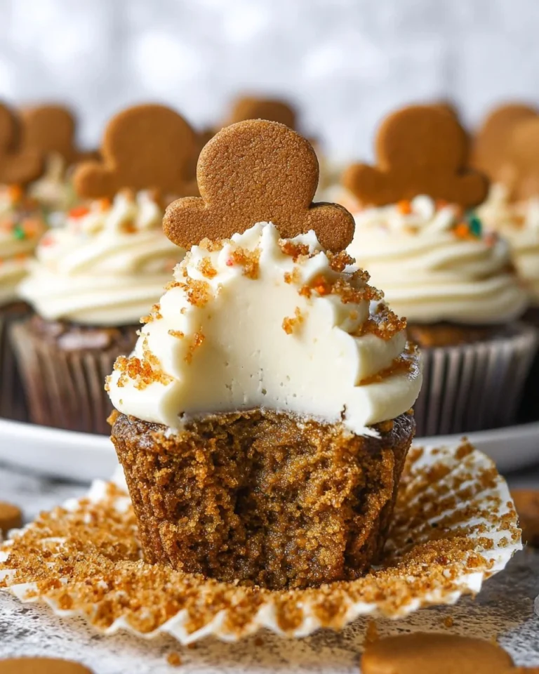 Delicious gingerbread cupcakes decorated with frosting and festive toppings