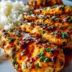 Honey garlic chicken breasts cooked to perfection with a sweet and savory glaze.