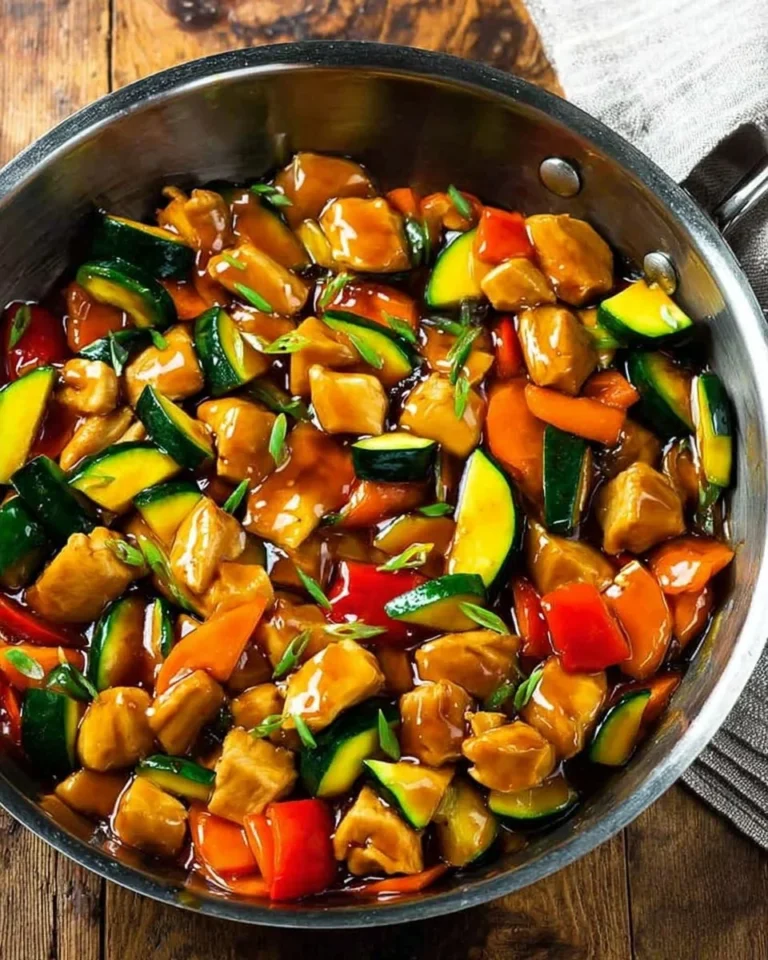 Delicious Honey Soy Chicken Stir Fry with colorful vegetables in a skillet