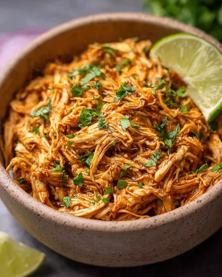 Instant Pot shredded chicken cooked to perfection for easy meal prep.