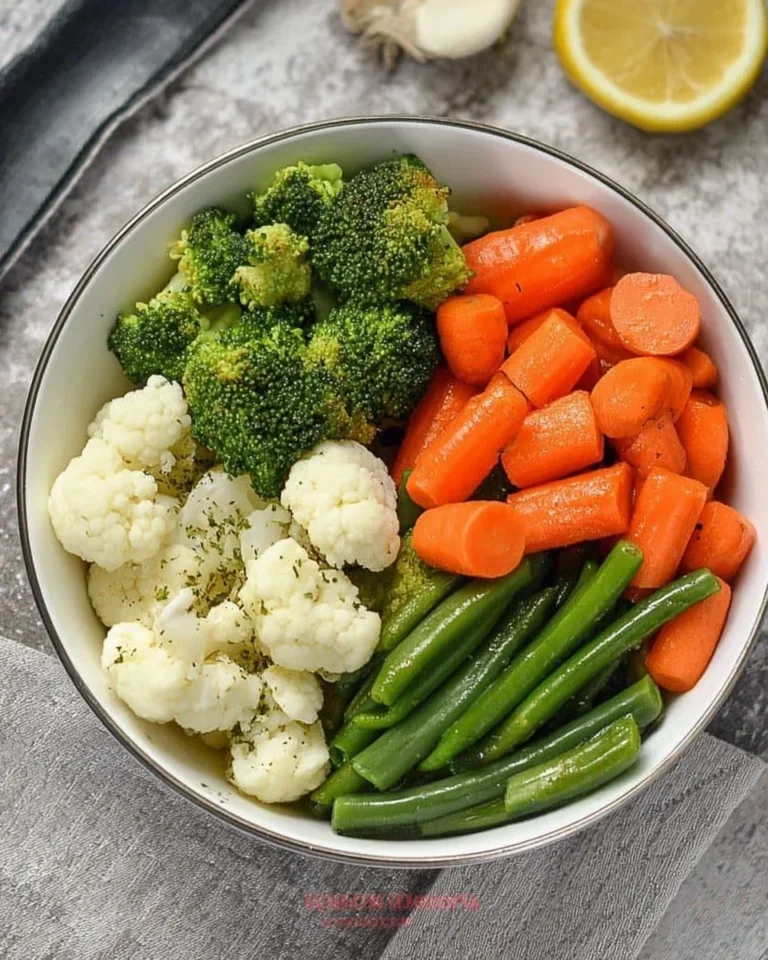 Colorful assortment of steamed vegetables in an Instant Pot, ready to serve.