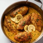 Delicious Lemon Pepper Chicken served with herbs and spices