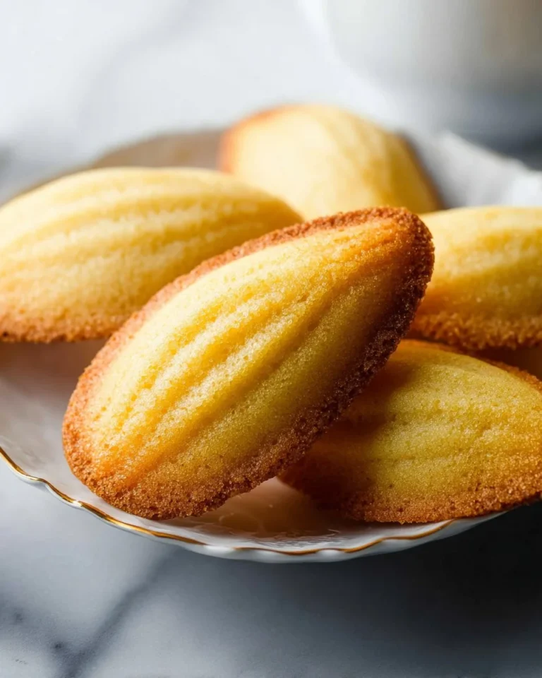 Delicious homemade Madeleine cookies fresh from the oven