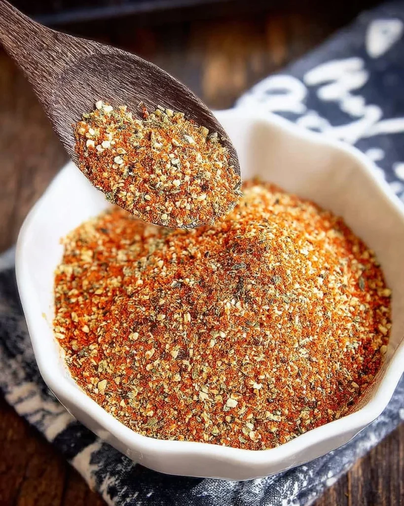 Homemade Salad Supreme seasoning mix in a bowl