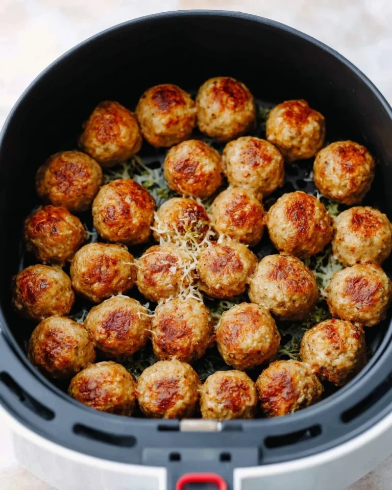 Delicious air fryer frozen meatballs ready to serve.