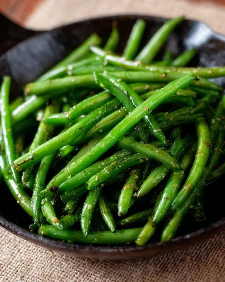 Delicious skillet green beans cooked to perfection in a skillet