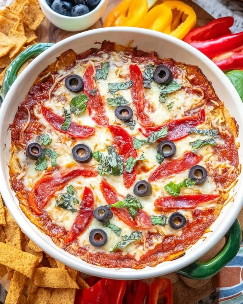 Delicious cottage cheese pizza bowl topped with fresh ingredients.