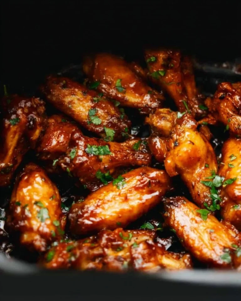 Crispy air fryer frozen chicken wings served with dipping sauce on a table.