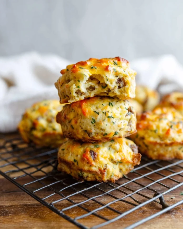 High protein egg biscuits on a plate, perfect for breakfast