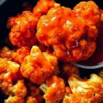 Crispy Air Fryer Buffalo Cauliflower served as a healthy snack