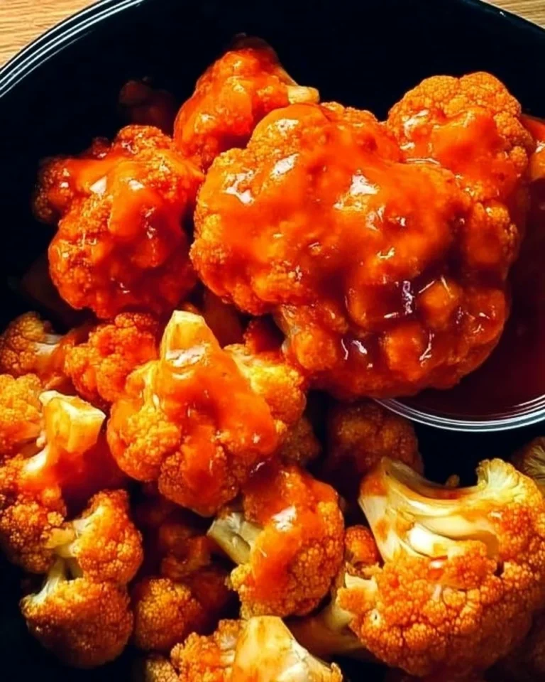 Crispy Air Fryer Buffalo Cauliflower served as a healthy snack