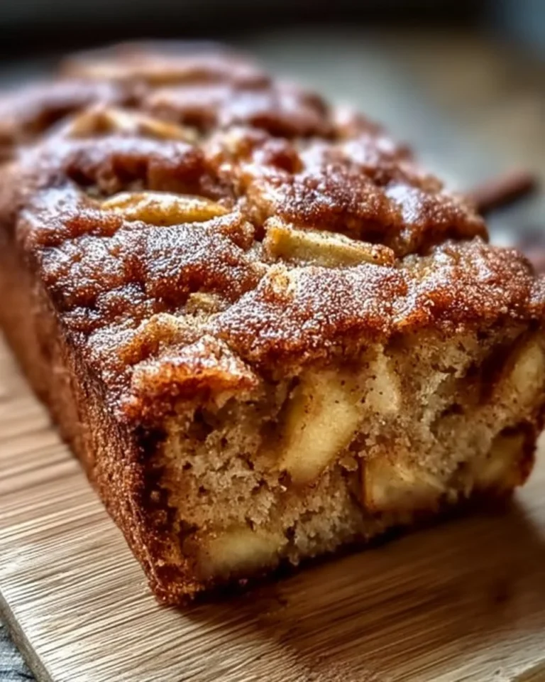 Homemade Apple Cinnamon Bread fresh out of the oven, with slices ready to enjoy.