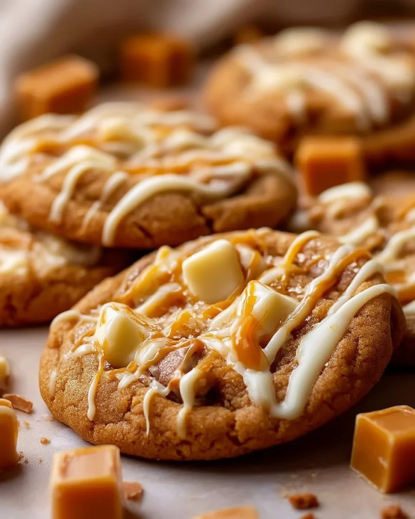 Delicious butterscotch cream fudge cookies on a plate