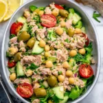 Chickpea Tuna Salad, a high-protein meal perfect for busy families