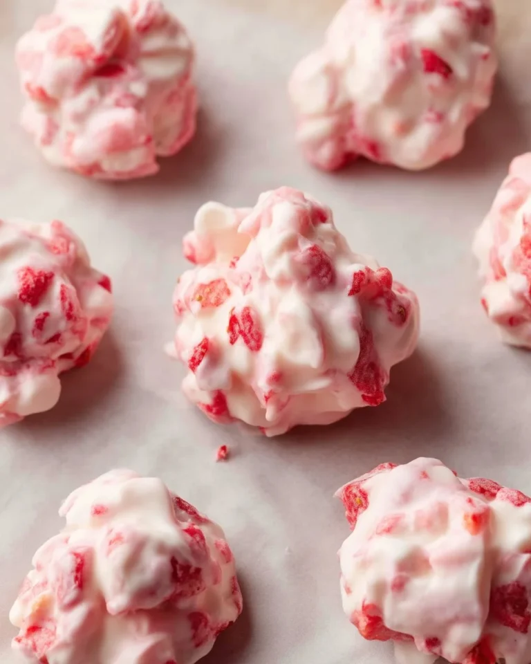 Chocolate Strawberry Yogurt Clusters with fresh strawberries and a rich chocolate coating