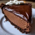 Delicious Chocolate Truffle Pie with a rich chocolate filling and crust