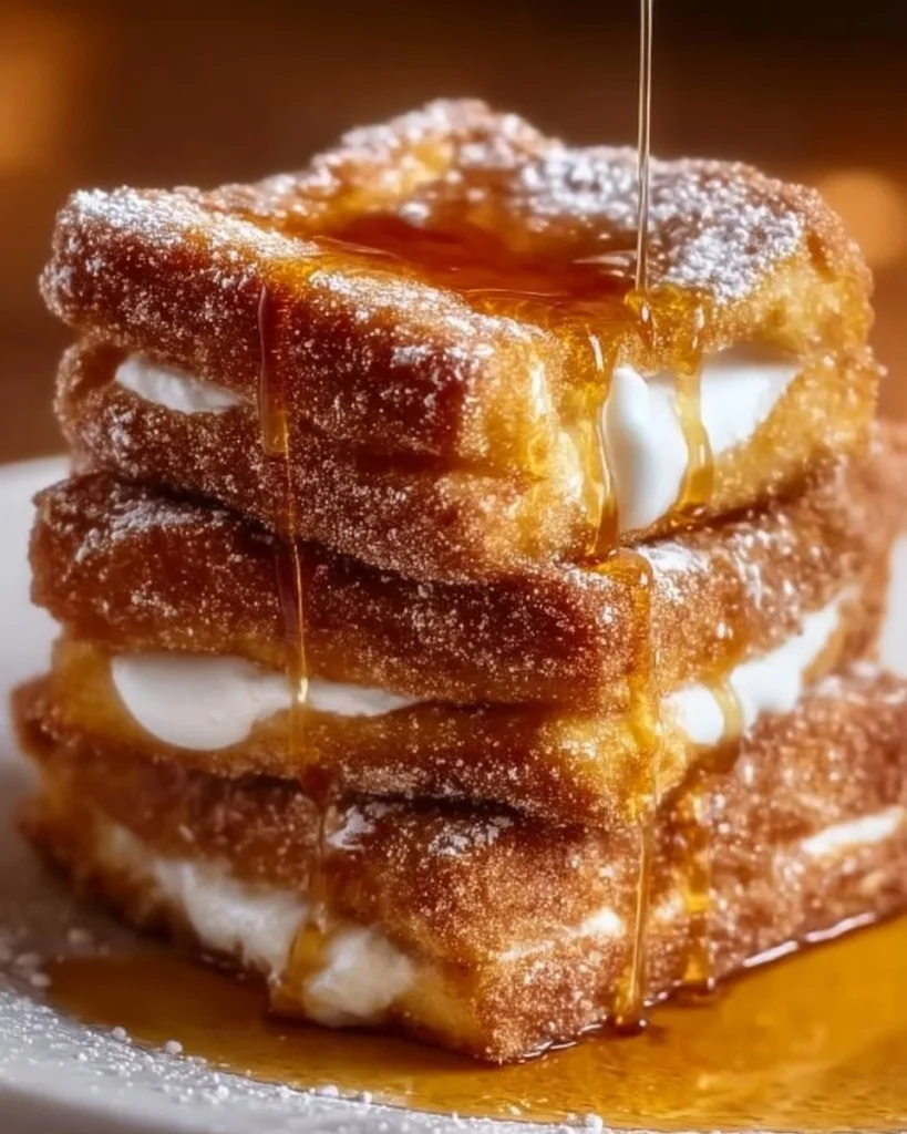 Delicious Churro French Toast sprinkled with cinnamon sugar