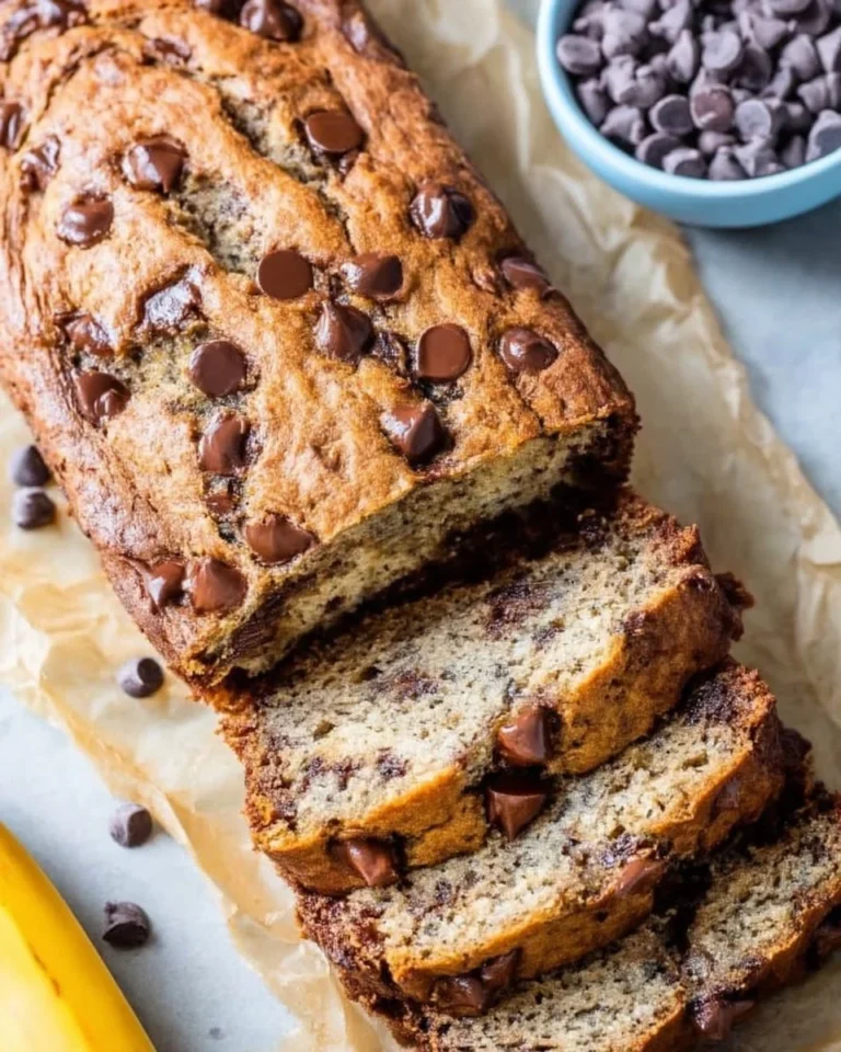 Delicious gluten-free banana bread loaf with ripe bananas and nuts