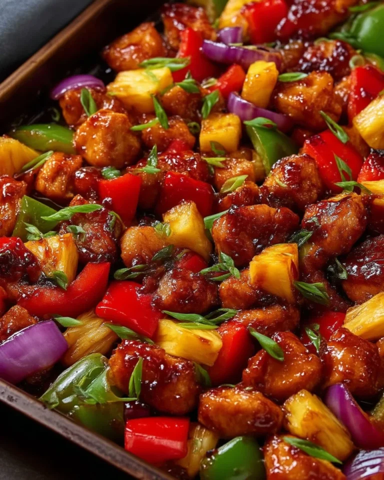 Hawaiian Chicken Sheet Pan featuring tender chicken and vibrant vegetables