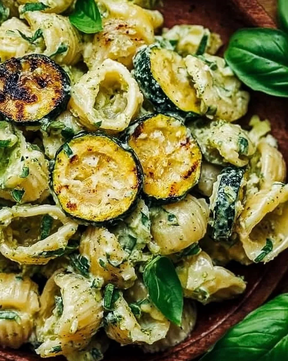 Delicious Lemon Basil Pasta Salad with fresh ingredients and vibrant colors