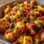 Delicious Loaded Southwest Potato Bowls topped with fresh ingredients.