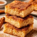 Delicious homemade snickerdoodle bars with cinnamon flavor