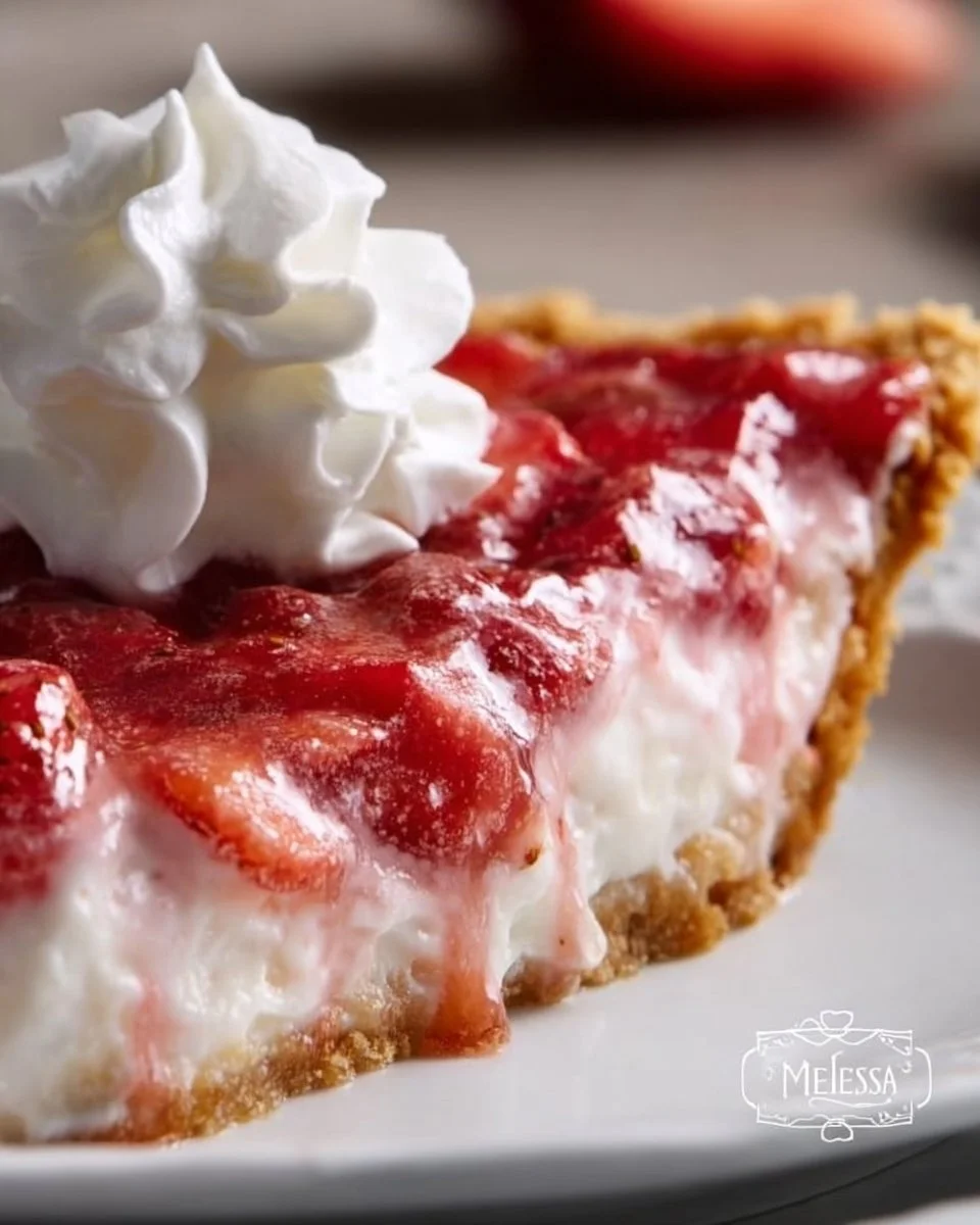 Strawberry Rhubarb Icebox Pie with fresh strawberries and rhubarb