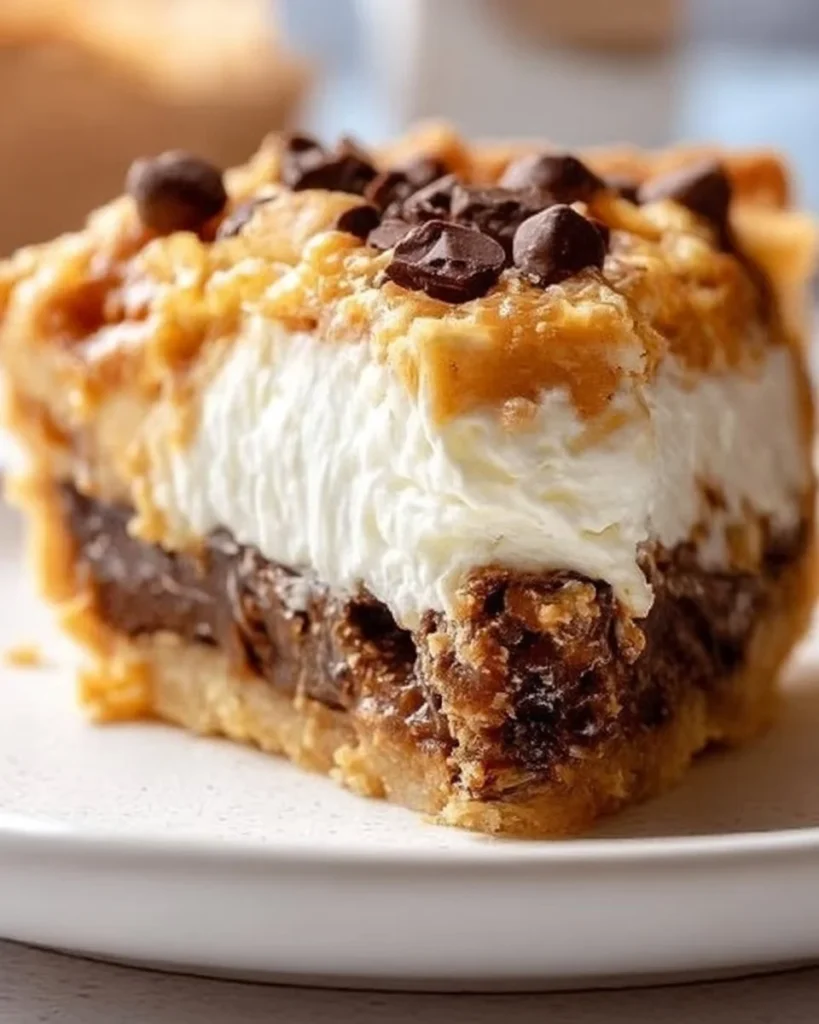 Delicious homemade Texas Trash Pie made with a mix of sweet and savory ingredients