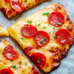 Delicious grilled pepperoni pizza cooked in 10 minutes