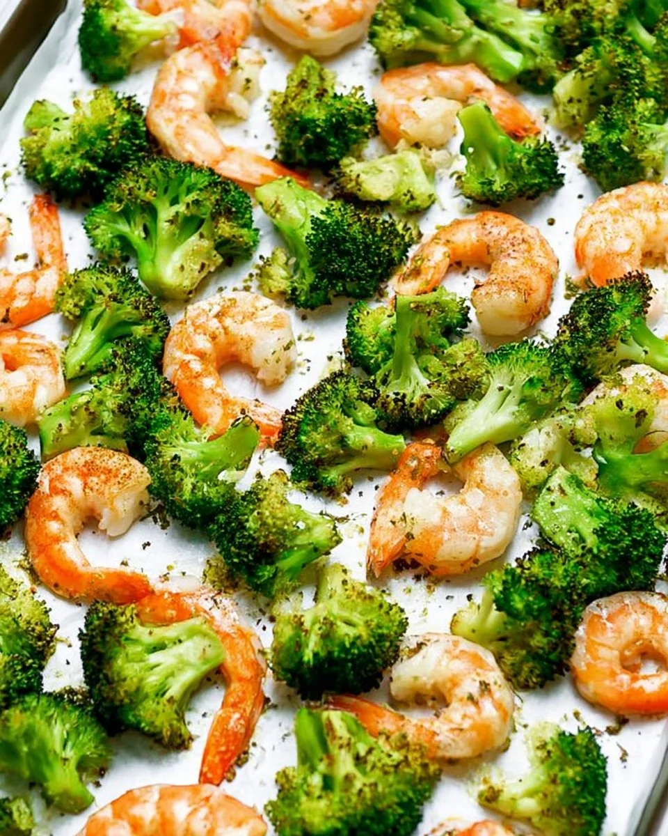 10-minute lemon butter shrimp with broccoli served on a plate