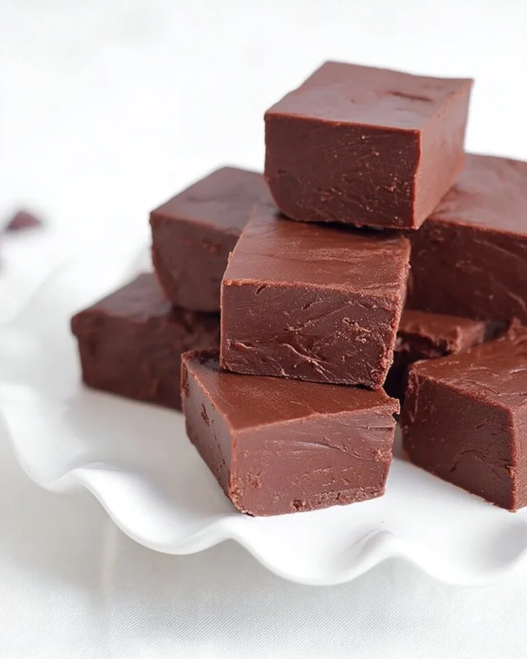 Delicious 2-ingredient dairy-free fudge on a plate