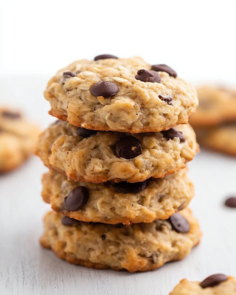 Three-ingredient banana bread cookies on a plate, ready to eat.
