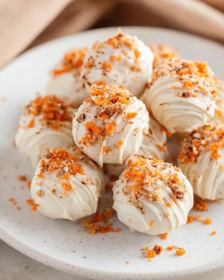 No-bake carrot cheesecake balls with ingredients displayed on a rustic table