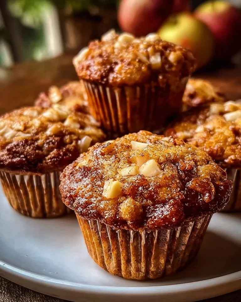 Delicious apple cinnamon muffins made with Greek yogurt