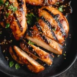 Marinated chicken in an Asian-style marinade ready for grilling.
