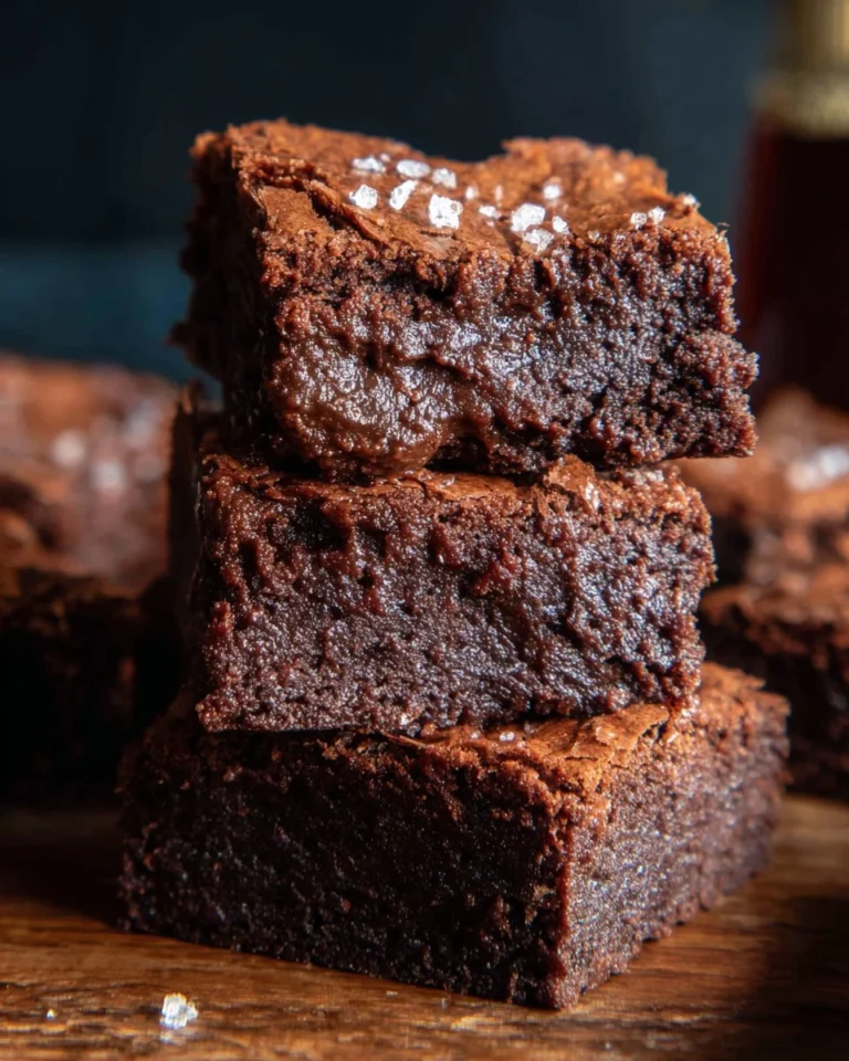 Delicious Baileys brownies with a rich chocolate texture