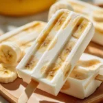 Delicious banana pudding popsicles served in colorful molds