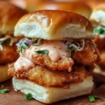 Delicious Bang Bang Chicken Sliders served on a platter.