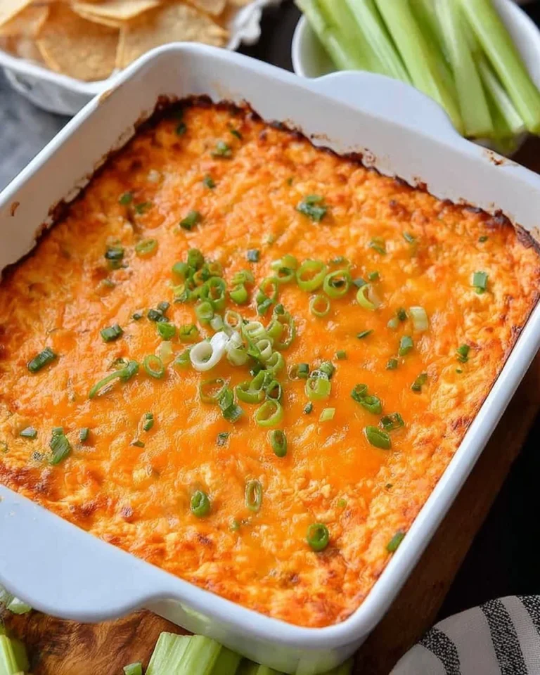 Buffalo Chicken Dip with Cottage Cheese served in a bowl