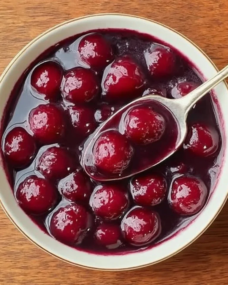 Homemade cherry pie filling made with fresh cherries and spices.