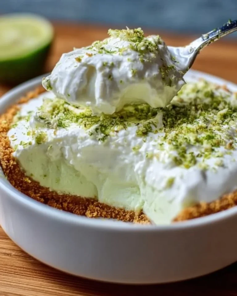 Delicious Cottage Cheese Key Lime Pie served in a bowl for a quick dessert