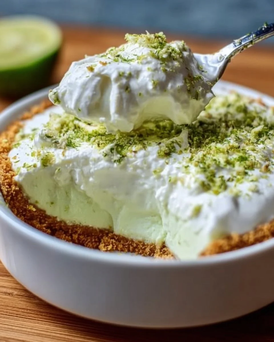 Delicious Cottage Cheese Key Lime Pie served in a bowl for a quick dessert