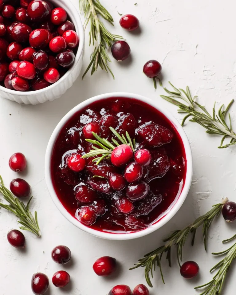 Homemade cranberry sauce served in a bowl for Thanksgiving dinner