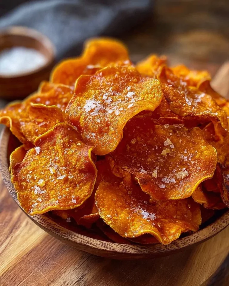 Plate of crispy sweet potato chips served as a snack