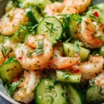 Delicious Cucumber Shrimp Salad with fresh ingredients and vibrant presentation.