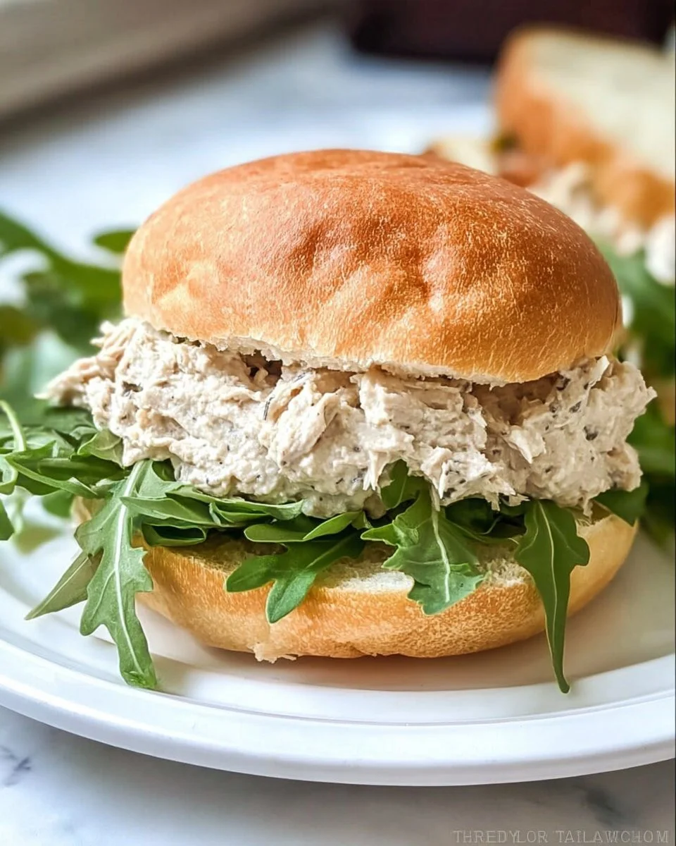Bowl of Dill Pickle Tuna Salad with fresh ingredients and herbs