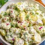 Delicious Dill Potato Salad in a bowl ready to serve