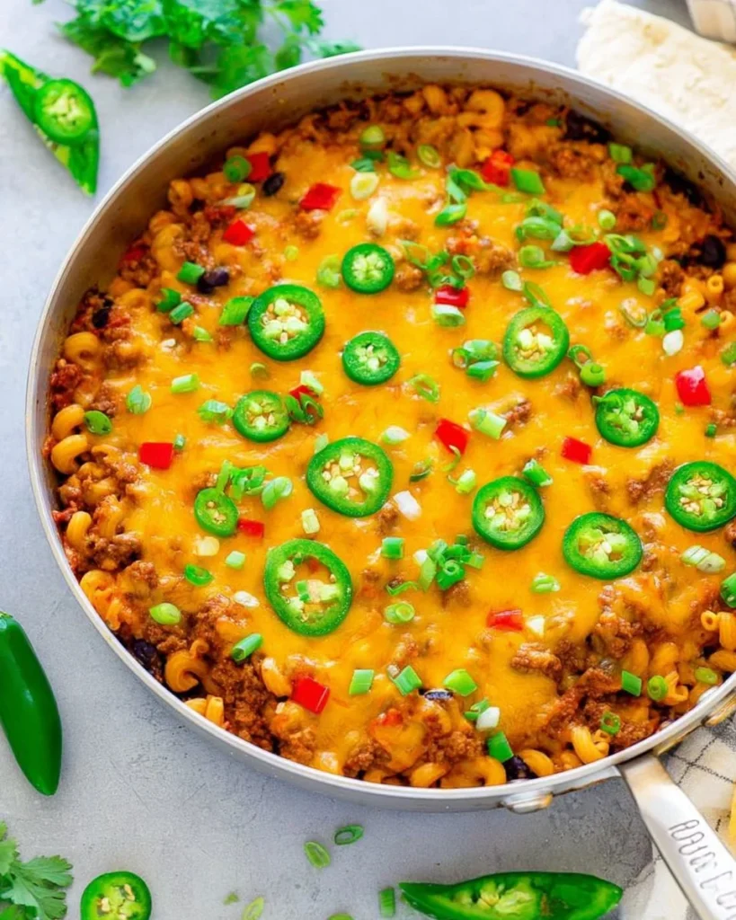 Quick Southwestern beef skillet prepared in 30 minutes with vibrant vegetables.