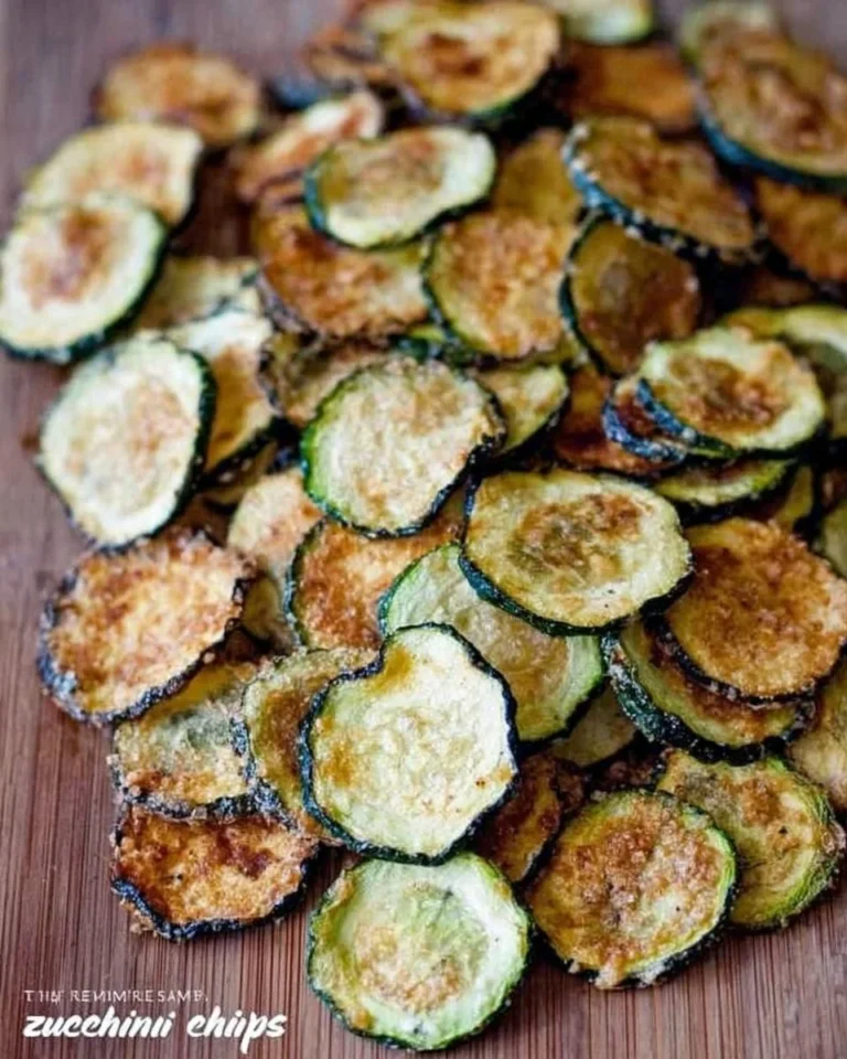 Tray of easy baked zucchini chips seasoned and ready to eat